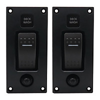 2 ON-OFF Marine Boat Deck Wash Control Swith Panel Washdown Controller