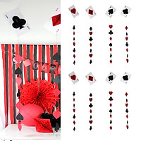 Casino Banner Las Vegas Themed Party Night Card Hanging Garland Decorations