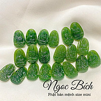 MẶT PHẬT BẢN MỆNH NG.ỌC BÍCH KHÔNG KỊ MỆNH SIZE 2.5CM (KÈM DÂY VẢI)