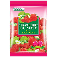 KẸO DẺO HƯƠNG DÂU COCON - COCON STRAWBERRY GUMMY (Gói 100gr)