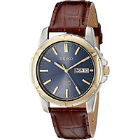Đồng Hồ Seiko SNE102 Dùng Năng Lượng Mặt Trời Bằng Thép Không Gỉ Với Dây Da Nâu