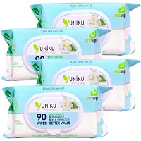Combo 4 Gói Khăn Ướt Yuniku 90 Tờ Hương Lài ( 90 tờ x 4 )