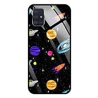 Ốp lưng Kính Cường Lực cho Samsung Galaxy A51 - 0063 SPACE04 - Hàng Chính Hãng
