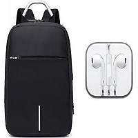 Combo công nghệ balo laptop đa năng có mã khóa chống trộm và tai nghe