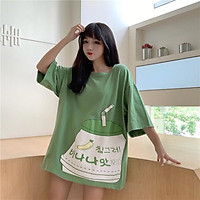 Áo phông, áo thun nam nữ form rộng tay lỡ Unisex Ly Nước Freesize 70kg