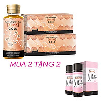 MUA 2 TẶNG 2 - MUA  02 Hộp Gold Collagen  ADIVA (14 chai x 30ml) - TẶNG 02 Hộp White ADIVA