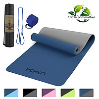 72x24IN Non-slip Yoga Mat TPE Eco Friendly Fitness Pilates Gymnastics Mat Gift Carrying Strap and Storage Bag