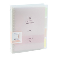 Wengu (wengu) PP classification loose-leaf book detachable office notebook junior high school student notebook 60 20-hole horizontal line can replace the inner core color pink B17-A5/B