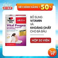 Viên uống bổ sung Vitamin và khoáng chất cho bà bầu Doppelherz Aktiv Vital Pregna (Hộp 30 viên)