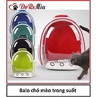 Balo chó mèo dạng trong suốt (balo phi hành gia) túi vận chuyển thú cưng dưới 7kg