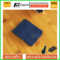 Ví sen 3 da bò thật, ví da nam cầm tay mini cho nam và nữ, đựng thẻ, cầm gọn tay