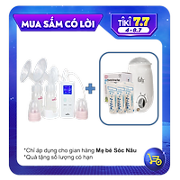 Combo máy hút sữa spectra 9 plus Hàn Quốc+máy hâm sữa fatz baby+30 túi trữ sữa unimom Bảo hành 24 tháng chọn size phểu 16/20/24/28/32mm