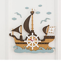 Đồng hồ treo tường trang trí nhà cửa hình Thuyền buồm Wall Clock - P00000ES