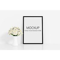 Khung tranh gỗ CN viền đen