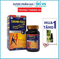 Toxmin Flex - Viên Uống bổ xương khớp, Giúp dưỡng khớp, Chống viêm, Giảm đau nhức khớp, Giảm thoái hóa khớp (Hộp 60 viên)