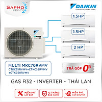 Hệ Thống Máy Lạnh Multi S Daikin Inverter Combo MKC70SVMV/CTKC35RVMV+CTKC35RVMV+CTKC50RVMV Gas R32 Treo Tường 1 Chiều Lạnh Hàng Chính Hãng - Chỉ giao tại HCM