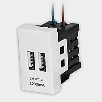 Ổ cắm USB âm tường DQHome ĐQ IW1 2UO W (màu trắng)