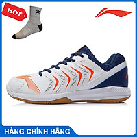 Giày cầu lông Lining AYTR043-1 đế kếp siêu bền chống lật cổ chân màu trắng dành cho nam