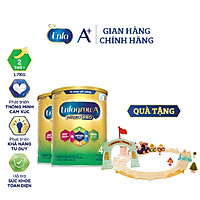Bộ 2 hộp sữa bột Enfagrow A+ NeuroPro 4 2’FL HMO vị nhạt dễ uống cho trẻ từ 2-6 tuổi 1.7kg - Tặng 1 Bộ đồ chơi đoàn tàu dùng pin( Mẫu ngẫu nhiên)
