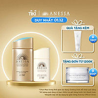 Bộ đôi Kem chống nắng dưỡng da dạng sữa bảo vệ hoàn hảo Anessa Perfect UV Sunscreen Skincare Milk SPF 50+ PA++++ 60ml + Kem nền trang điểm BB chống nắng dưỡng da Anessa SPF 50+ PA++++ 25ml