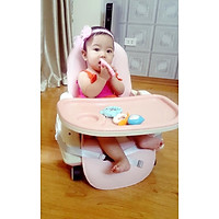 Ghế ăn dặm đa năng có đệm lưng, bánh xe full phụ kiện