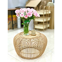 Bàn mây tre uống trà, trang trí sân vườn - Sản phẩm thủ công cao cấp