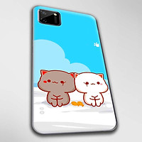 Ốp lưng dành cho Realme C11, Realme C12, Realme C15, Realme C17 mẫu Mèo mập nền xanh