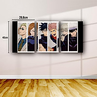 Bộ tranh 3 tấm anime Chú thuật hồi chiến Jujutsu Kaisen (8) tranh ghép anime 86,6x40cm