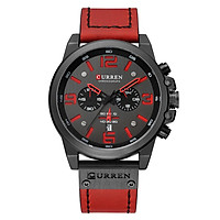 CURREN Men's Quartz Watch Wristwatch Calendar Hour Minute Time Display Leather 8314