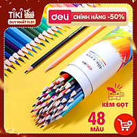 Bút chì màu chuyên nghiệp dạng cốc Deli 24/36/48 màu - 68123/68124/68125