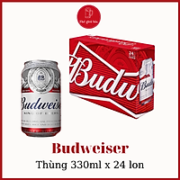 Thùng 24 Lon Bia Budweiser (330ml/ Lon)