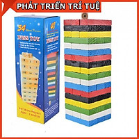 Đồ Chơi Rút Gỗ Màu 54 Thanh Size To - Domino Màu Cho Bé