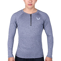 Áo Tập Gym Nam Tay Dài Dây Kéo Unique Apparel ABTDDKK - Xược Xám Tiêu