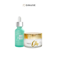 Kem dưỡng da O'Muse Oh So Glowy 50ml và Tinh chất Vitamin A - DermaDS Retinol Serum 30ml dưỡng trắng và phục hồi da