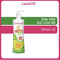 Sữa Tắm Gội Trẻ Em Lactacyd Milky BẢO VỆ, NUÔI DƯỠNG DA và TÓC BÉ VƯỢT TRỘI 500ml