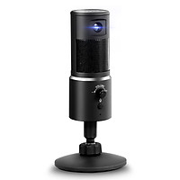 Digital Video Microphone Condenser Recording Microphone + 1080P Camera Hi-Fi Stereo Microphone Plug and Play Black