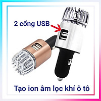 Máy lọc không khí ô tô Dr.Ozone IA 560 tạo ion âm khử mùi ô tô kiêm 2 cổng sạc USB - Hàng Chính Hãng