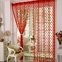 100*200cm Romantic Heart-shaped String Sheer Window Curtain for Living Room Bedroom