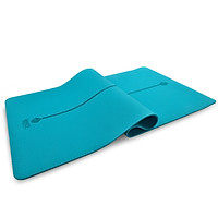 Authentic yoga mat TPE environmental protection 183*80cm widened media line fitness mat (gift strap + net bag) unisex 8mm thickened long non-slip sports mat elegant purple