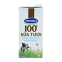 Sữa Tươi Vinamilk 100% Không Đường Hộp 1L
