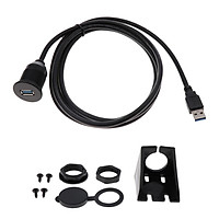 High Quality Car USB3.0 Extension Flush Mount Cable Dashboard Kit Round