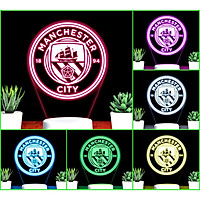 Đèn led 7 màu CLB MANCHESTER CITY - Qùa tặng, đèn trang trí, đèn để bàn, đèn phòng ngủ,