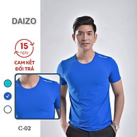 Áo thun nam DAZIO trắng mát lạnh, áo T-shirt form SlimFit C-02