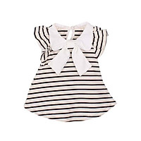 0-18M Baby Girl Dress Girl Summer Cotton Striped Bow Dress Infant Clothing 1 Year Birthday Dress for Kids