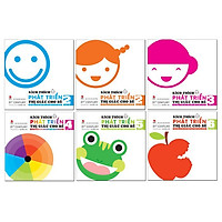 Kích Thích Phát Triển Thị Giác, Hoàn Thiện Trí Não Cho Bé Từ 0-6 Tháng (Trọn Bộ 6 Cuốn)- tặng móc khóa 4TECH