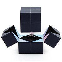 Wedding Cube Ring Box Jewelry Storage Box Organizer Ring Wedding Gift Box