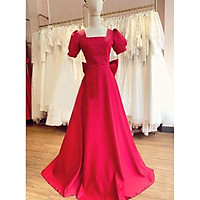 Đầm maxi dự tiệc mặc cưới hở nơ lưng TRIPBLE T DRESS - size M/L (kèm ảnh/video thật) MS114Y