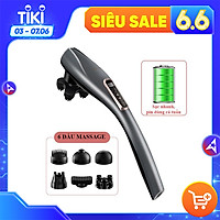 Máy Đấm Lưng Massage Cầm Tay Sạc Pin Không Dây 6 Đầu Phiên Bản Mới Nhất 2021
