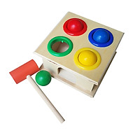 Hộp đập bóng Hammer Case - Đồ chơi bằng gỗ cho bé 2 tuổi rèn luyện vận động tinh