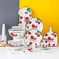 Bát tô nhỡ họa tiết hoa quả